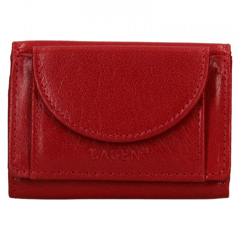 Unisex kožená peněženka LAGEN W-2030 červená