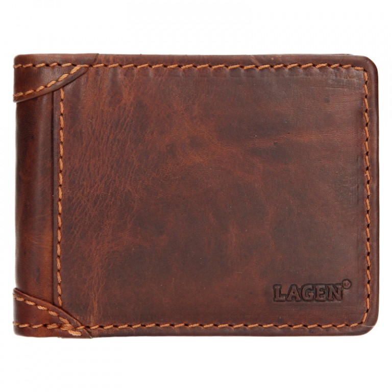 Pánská kožená peněženka Lagen 511461/M hnědá