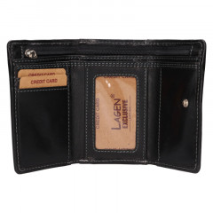Dámská kožená peněženka LAGEN HT-33/T černá č.3