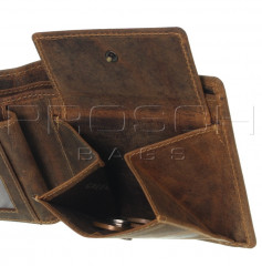 Kožená peněženka Greenburry 1702-Stag-3 hnědá č.13