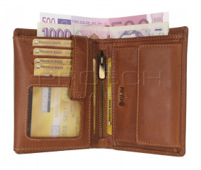 Pánská kožená peněženka RFID1088-24 Peanut Brown č.7