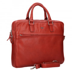 Kožená business taška Lagen BLC-23/2185 červená č.5