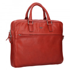 Kožená business taška Lagen BLC-23/2185 červená č.2