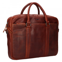 Pánská kožená business taška Lagen BLC-23/2288 hně č.2
