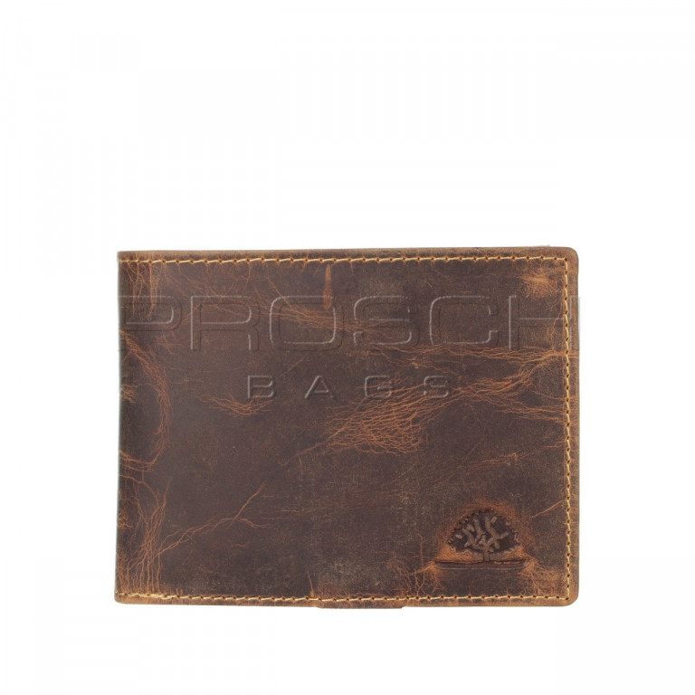Kožená peněženka Greenburry 1705C-25 hnědá
