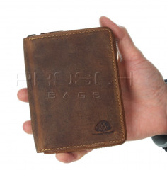 Kožená peněženka zip Greenburry 821A-25 hnědá č.10
