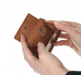 Kožená mini peněženka RFID Greenburry 1093-24 Teak č.11