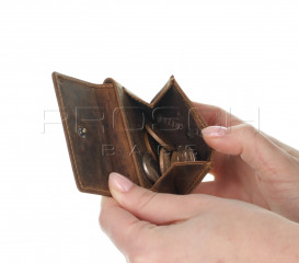 Kožená peněženka mini Greenburry 1681-25 hnědá č.10