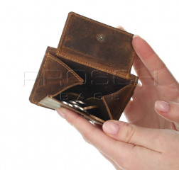 Kožená mini peněženka Greenburry 1682-A-E-25 hnědá č.12