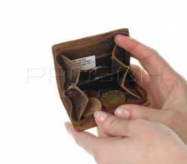 Kožená peněženka Greenburry mini ZIP 1683-25 hněd č.11