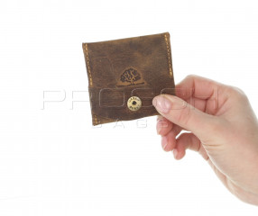 Kožená peněženka na mince Greenburry 1809-25 hnědá č.5