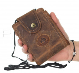 Kožená peněženka na krk Greenburry 324-25 hnědá č.10