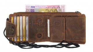 Kožená peněženka na krk Greenburry 324-25 hnědá č.6
