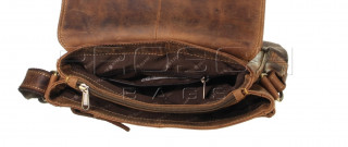 Kožená taška Greenburry 1729-25 hnědá č.11