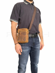 Pánská kožená taška Greenburry 1610-25 hnědá č.15