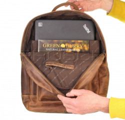 Kožený batoh na notebook Greenburry 1691-25 č.10