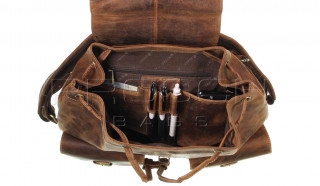 Kožený batoh Greenburry 1711-25 hnědý č.8