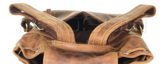 Kožený batoh Greenburry 1711S-25 hnědý č.8