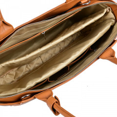 Kožená kabelka na notebook SOCHA Caddy Cognac 17.3 č.11