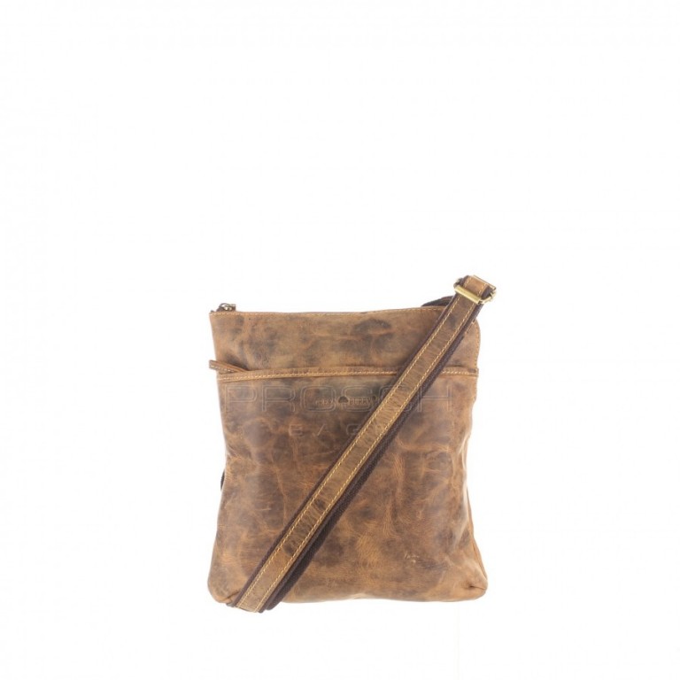 Kožená taška Greenburry 1649-25 hnědá