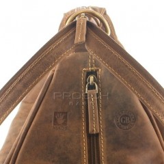 Kožený batoh Greenburry 1717-25 hnědý č.5