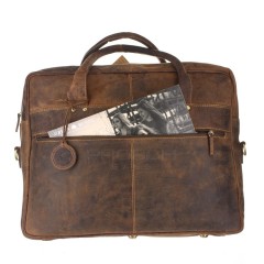 Kožená taška Greenburry Officebag 1742A-25 hnědá č.6