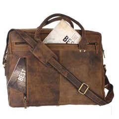 Kožená taška Greenburry Officebag 1742A-25 hnědá č.7