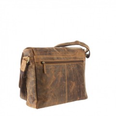 Kožená taška na notebook Greenburry 1781-25 hnědá č.4
