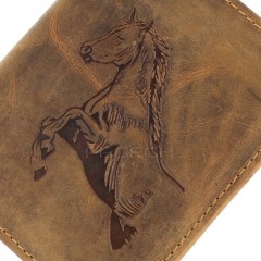 Kožená peněženka Greenburry 1701-Horse-25 hnědá č.5